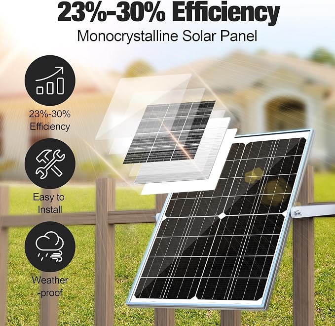 SOLPERK 25W 12V Solar Battery Charger, Waterpoof Solar Panel Kit - Image 3
