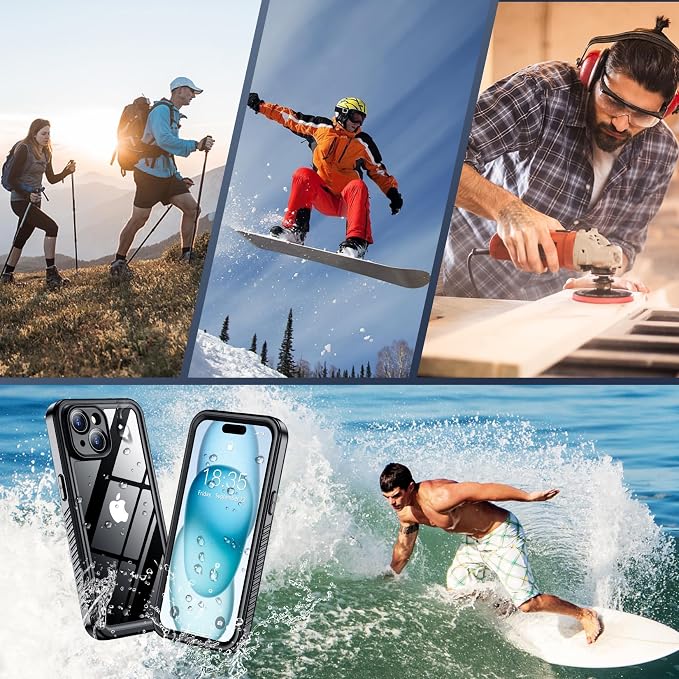 SPIDERCASE for iPhone 15 Case Waterproof, Built-in Lens & Screen Protector - Image 7