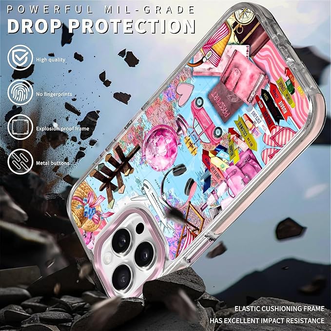 Case for iPhone 15 Pro Max, Cover Holiday Trip World Map Phone Case Design，for - Image 5
