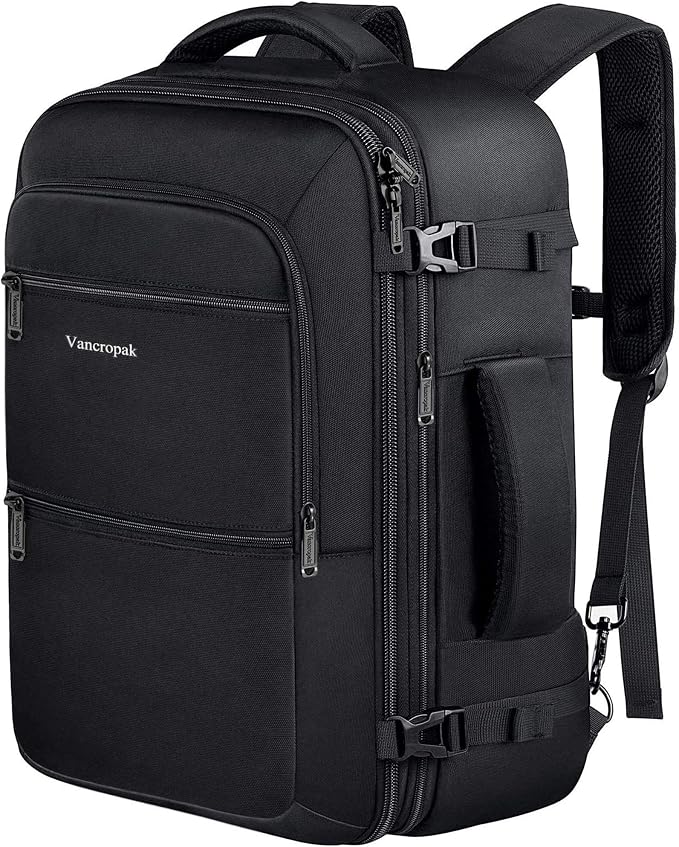 Vancropak Carry On Backpack, 40L Expandable Extra Large Travel Backpack by Vancropak