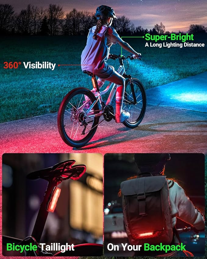 Victoper Bike Light, High Lumens Super Bright Bicycle Lite, 6+4 Modes USB - Image 5