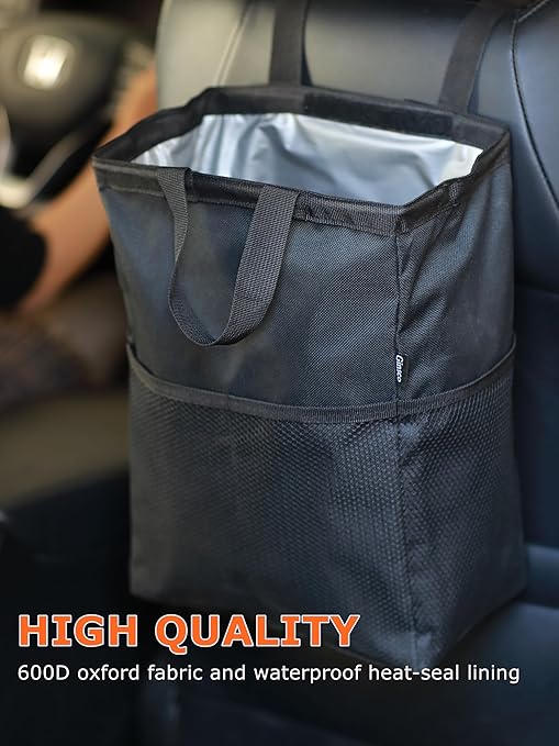 Ginsco New Leak-Proof Travel Car Trash Bag, 3.5 Gallons Large Capacity Hanging - Image 6
