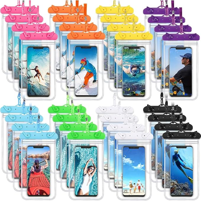 Weewooday 120 Pieces Waterproof Phone Pouch Bulk Universal Multicolor Cellphone by Weewooday