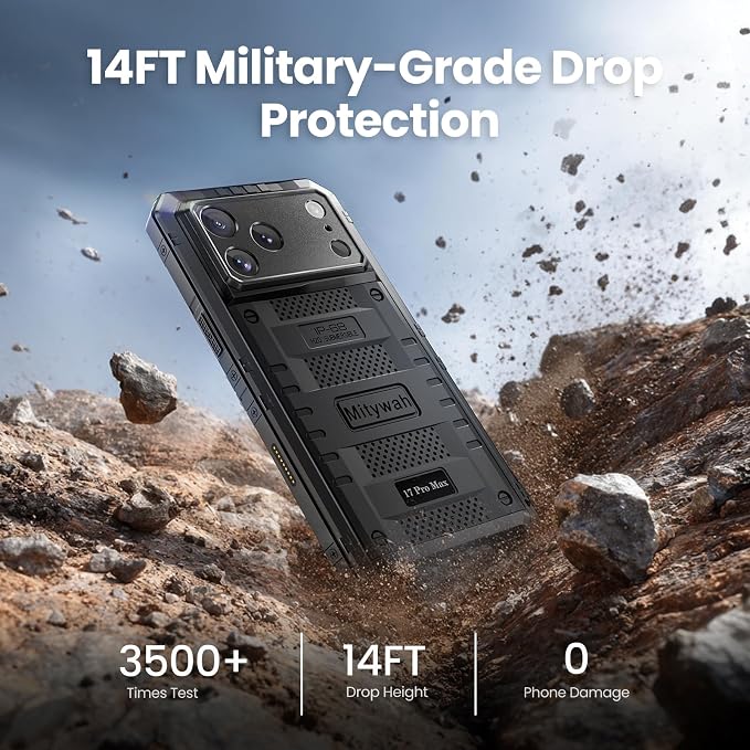 Mitywah for iPhone 17 Pro Max Waterproof Case, Military Metal Case - Image 4