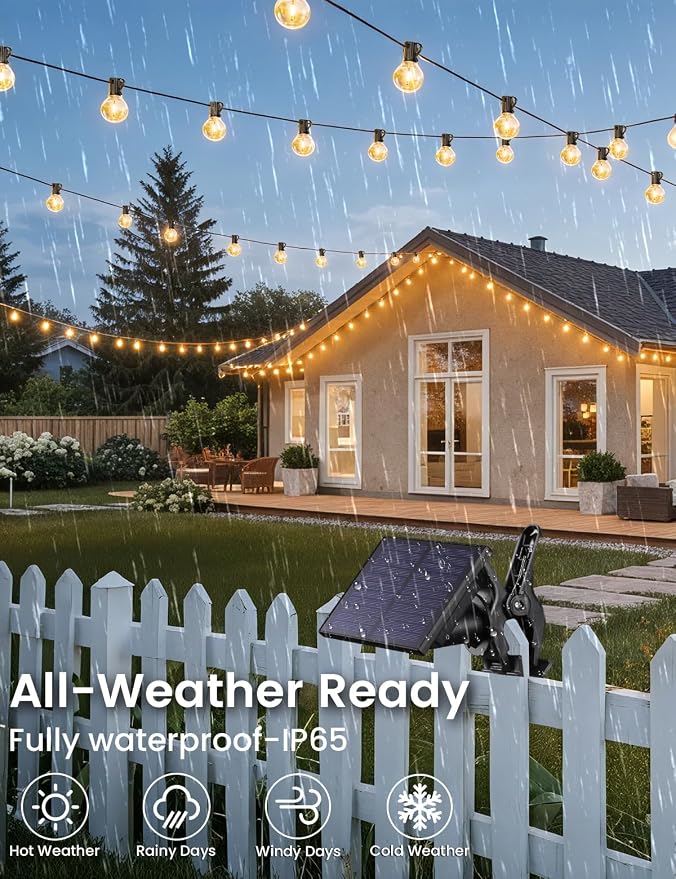 Brightever 38FT Solar String Lights Outdoor - Image 4
