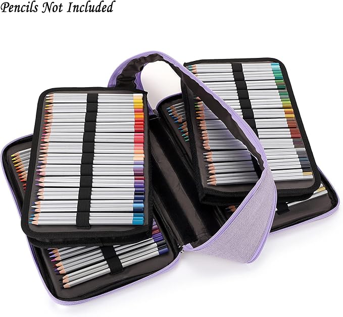 BTSKY Colored Pencil Case 360 Slots Pen Pencil Bag Organizer High Capacity Pens - Image 5