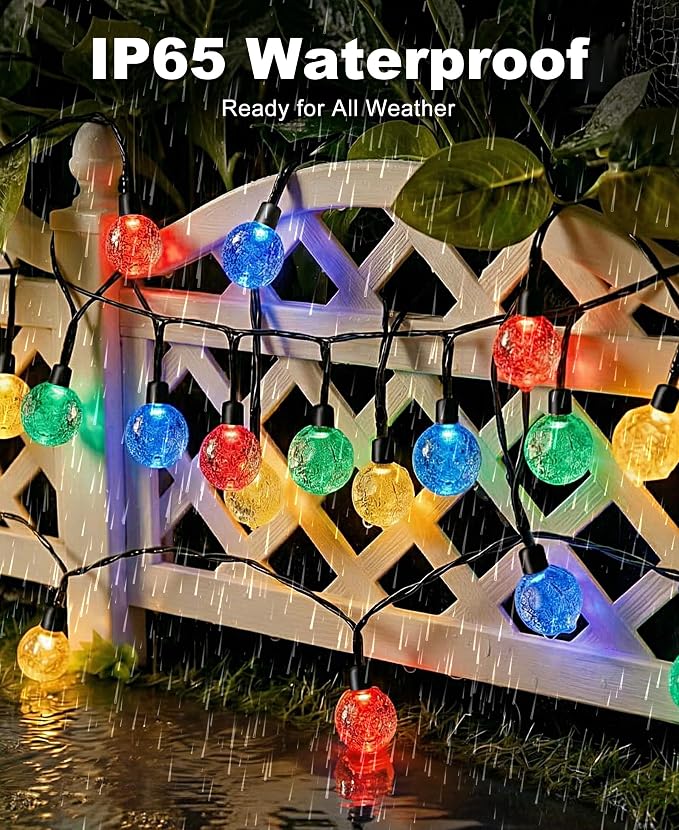 btfarm 2 Pack Solar String Lights Outdoor Waterproof, Total 98 FT 100 LED Solar - Image 4