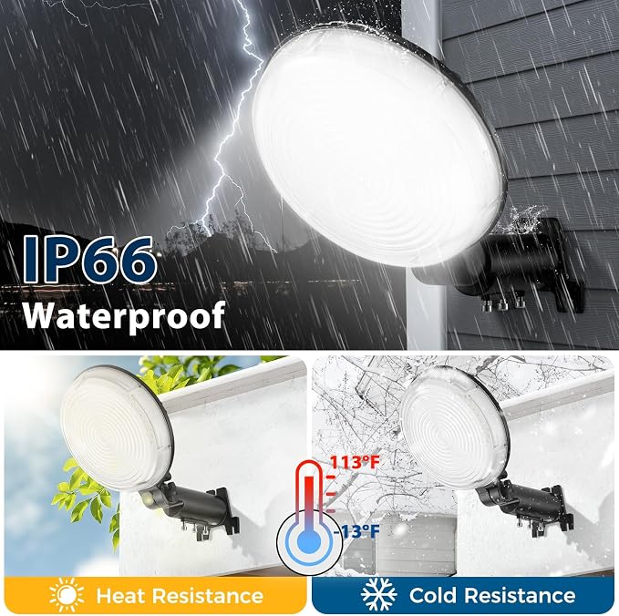 2 Pack LED Barn Light, 150W 21000LM Dusk to Dawn Outdoor Lighting, Yard Lights - Image 4