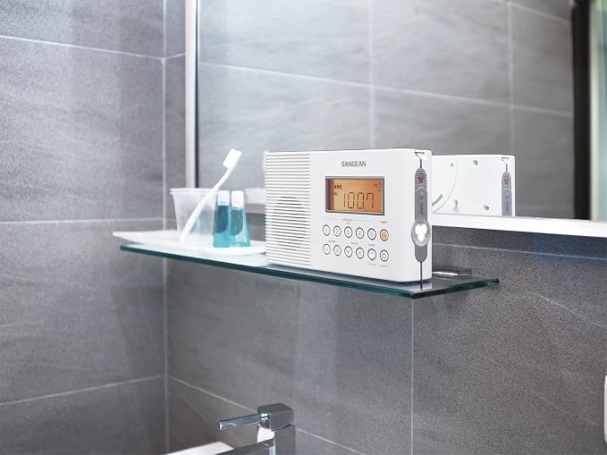 Sangean H201 Shower Radio AM/FM Waterproof, Weather Alert Radio - Image 5