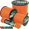 Reflective Paracord Rope 750 lb - 200ft 5/32" Parachute Cord 4MM 12-Strand para by Triberion