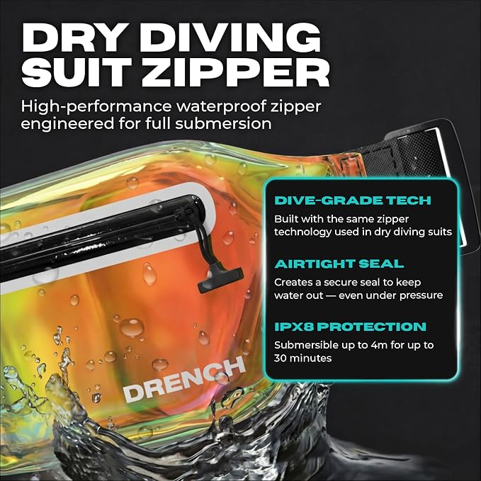 Drench Waterproof Fanny Pack Chrome Iridescent Submersible Dry Bag Waist Pouch - Image 5