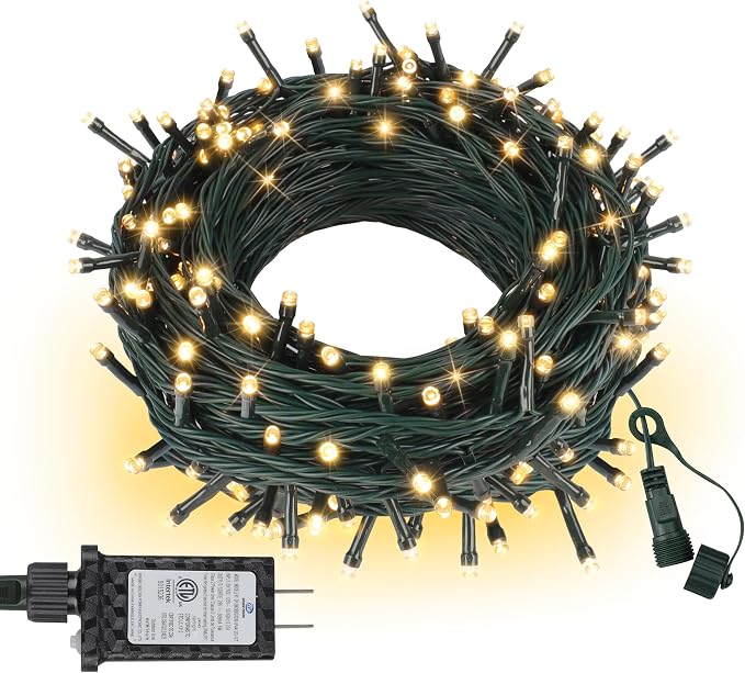 ASENEK Connectable Christmas String Lights 66FT 200 LED 8 Modes by ASENEK