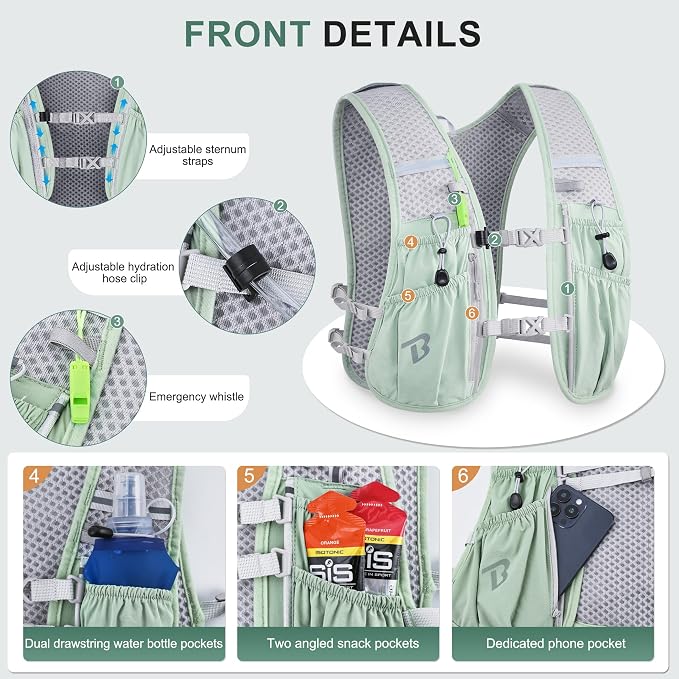 BECOJADDE Running Vest Hydration Backpack - Image 2