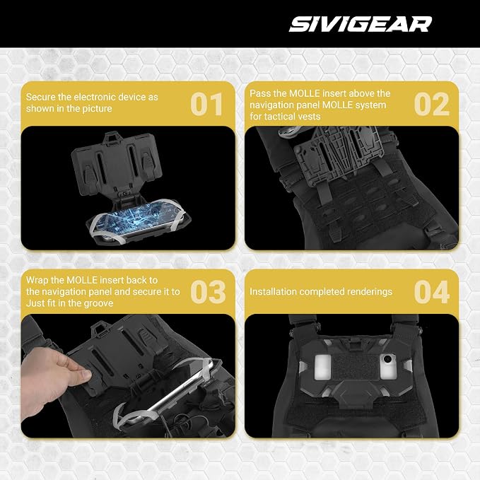 Tactical Molle Phone Holder for Plate Carrier Vest, Quick Release & Adjustable - Image 4