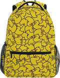 Wamika Yellow Ducks Backpack Farm Cartoon Animals School Backpacks Preschool by Wamika