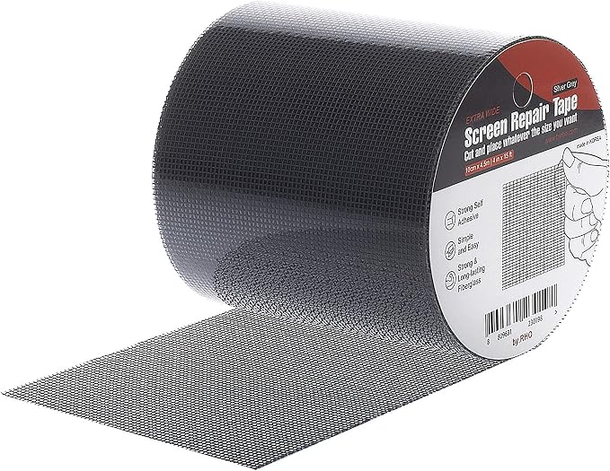 by.RHO Screen Repair Tape, Extra Wide, Adhesive & Waterproof, Fiberglass by byRHO