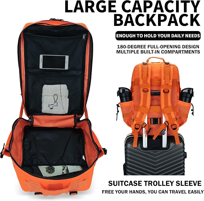 Military Tactical Backpack 45L/25L 3 Day Assault Pack Molle Daypack Hiking - Image 5