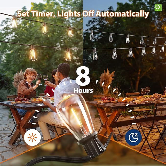 KYY 54FT Solar String Lights Outdoor Waterproof - Image 6