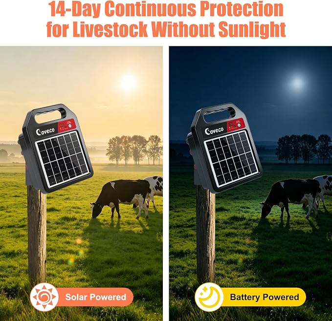 3in1 20Miles Solar Electric Fence Charger - Image 4