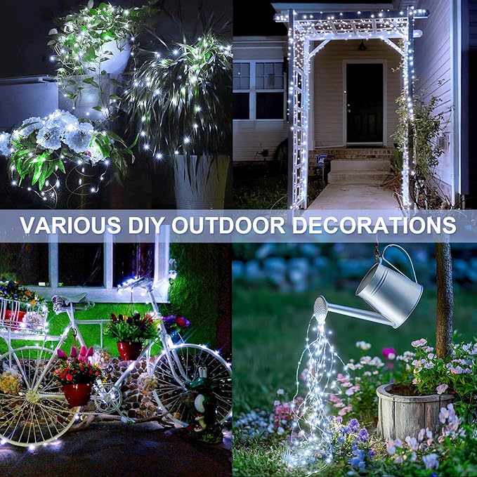 JMEXSUSS 2 Pack Solar String Lights Outdoor Waterproof, Each 33FT 100 LED Solar - Image 4