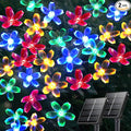 OZS 2PK 80LED 50FT Flower Solar String Lights Outdoor Waterproof, Cherry by OZS