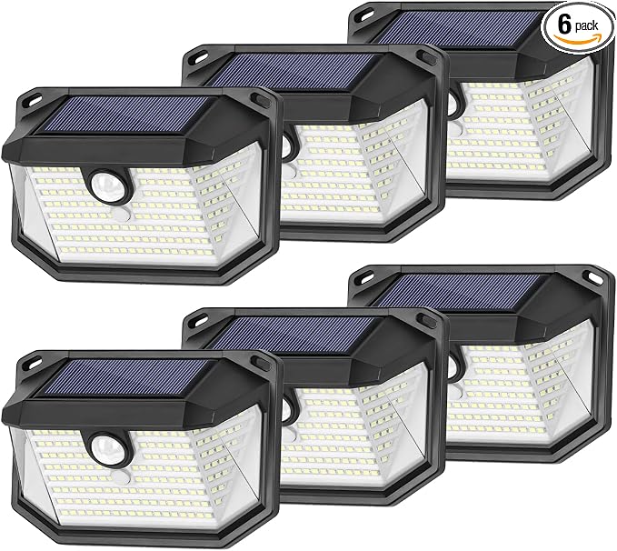 6-Pack Solar Wall Lights Outdoor by Brightever