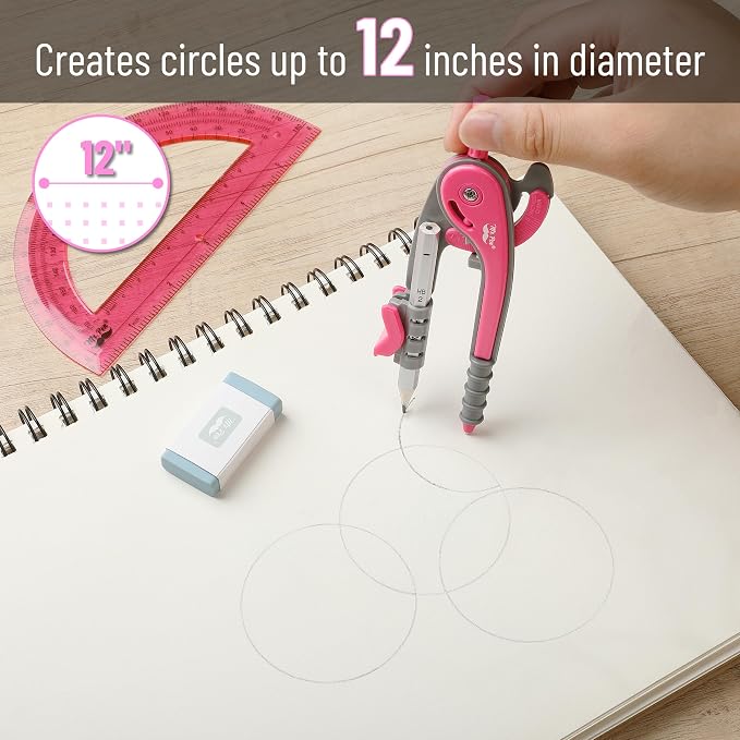 Mr. Pen- Geometry Compass and Protractor Set, 12 Sets, 6 Inch Compass, 6 Inch - Image 3