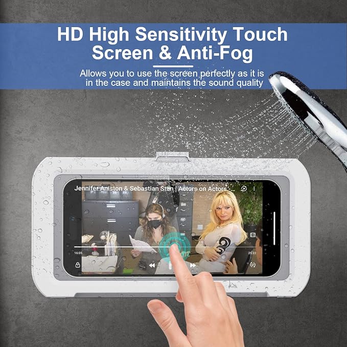 URROY Shower Phone Holder Waterproof, 360° Rotation Shower Phone Case, Anti-Fog - Image 6