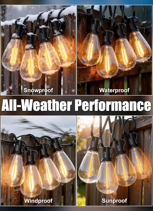 50FT Outdoor String Lights Waterproof - Image 5