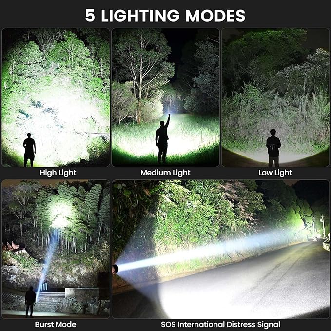 Rechargeable Flashlights High Lumens, 000 Lumens Super Bright Led Flashlights - Image 6