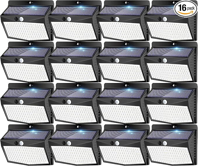 Peasur Solar Motion Sensor Lights Outdoor, Solar Fence Lights by Peasur