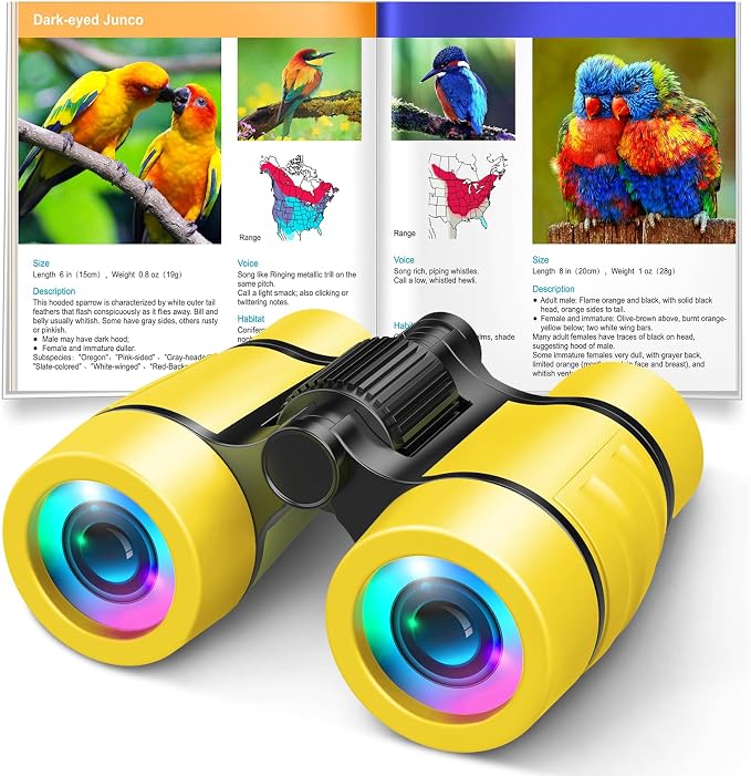 Toys for 3-7 Year Old Girl Boy: LET'S GO! Bird Watching Binoculars for Kids by LETSGO
