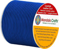 Mandala Crafts Round Genuine Blue Leather Cord by MandalaCrafts