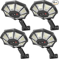 OKPRO Solar Lights Outdoor, 168LED 6500K Flood Light Dusk to Dawn, 8 Sides by OKPRO