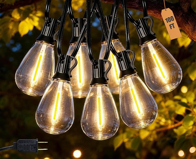 100FT Outdoor String Lights Waterproof by Unknown