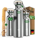 Blockhütte Vacuum Insulated Stainless Steel Water Bottle - 25 oz I Wide Mouth by Blockhuette