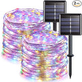 JMEXSUSS 2 Pack Solar Christmas Lights Outdoor Waterproof, Each 33FT 100 LED by JMEXSUSS