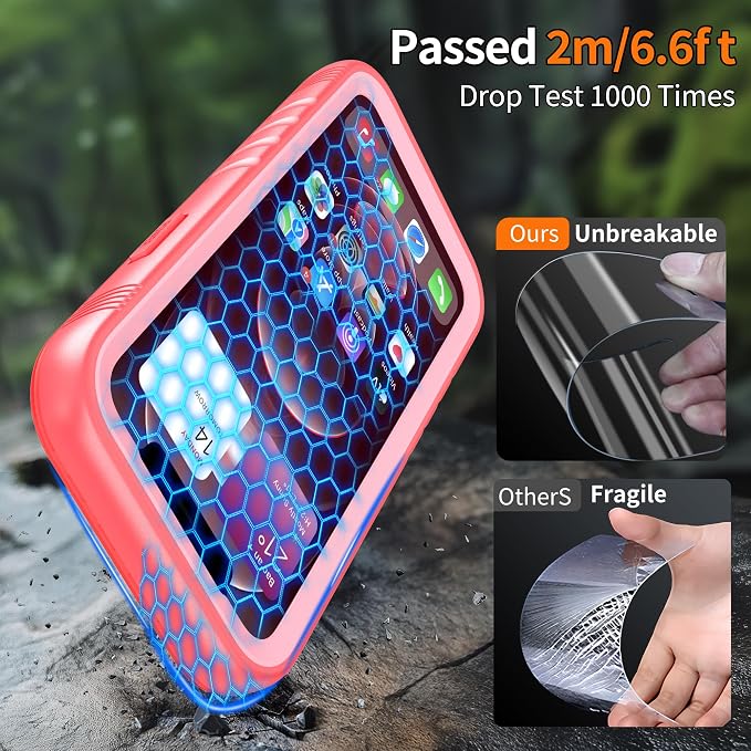 Cozycase Compatible with iPhone 12 Pro Max Case Waterproof, Built-in Screen - Image 4