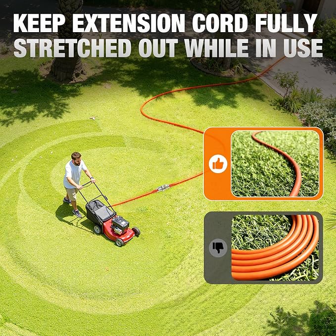 35 FT Outdoor Extension Cord Waterproof, 16/3 Gauge Heavy Duty 3 Prong Power - Image 6