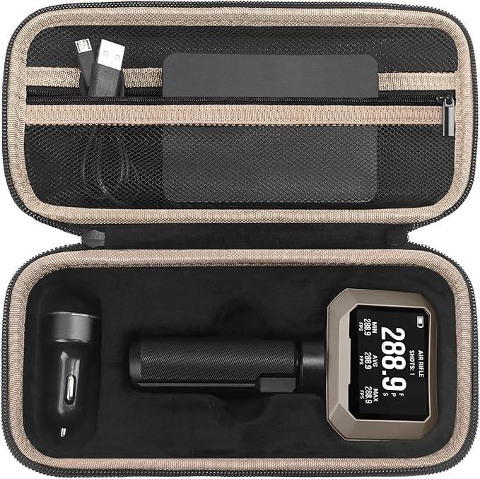 Carrying Case for Garmin Xero C1 Pro Chronograph, Inlaid Organizer by SKIDAYO