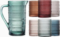 Khen Hobnail Beaded Pitcher & Tumbler Glasses Set | Set of 6 Glasses & Carafe| by Khen