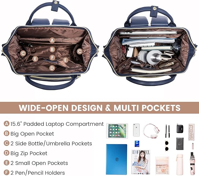 LOVEVOOK Leather Laptop Backpack - Image 2