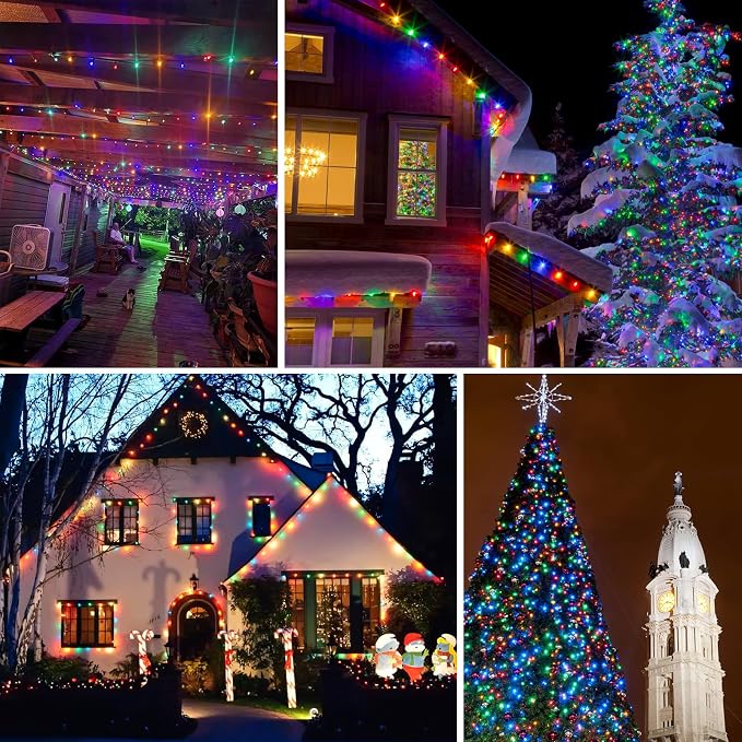 Multicolor Solar Christmas Lights 2Pack Total 180FT 500LED, String Light - Image 7