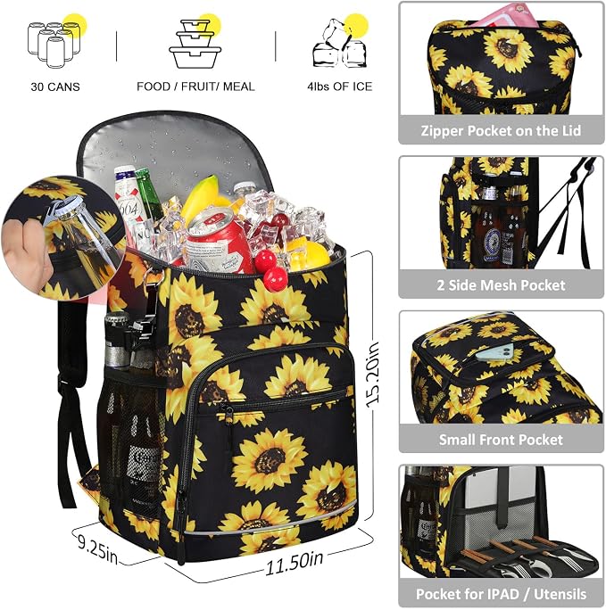 Cooler Backpack Insulated Leakproof Waterproof Backpack Cooler Bag 30/45 Cans - Image 2