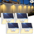 Vighep 4 Pack Solar Fence Lights Waterproof, Motion Sensor Deck, Warm White LED by Vighep
