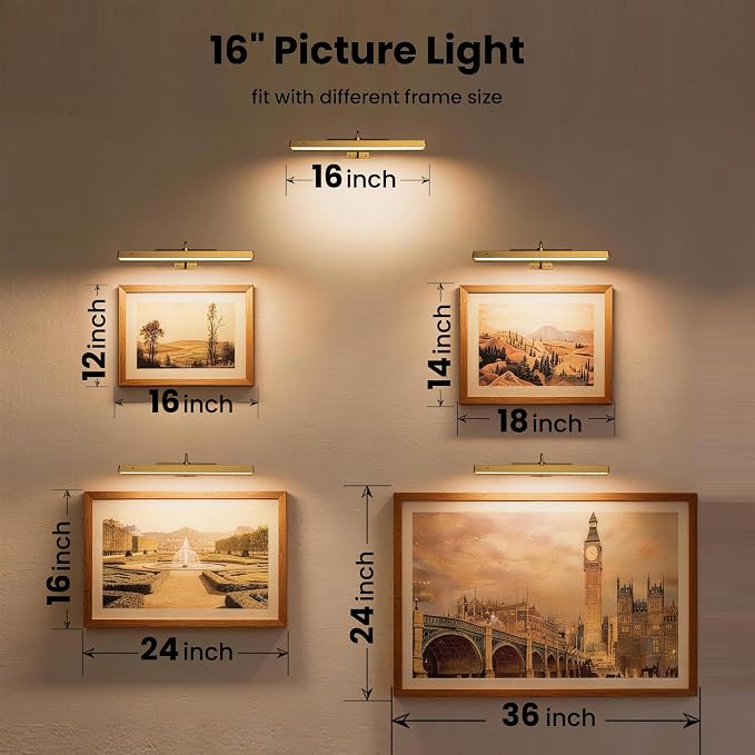 Wireless Picture Light Battery Operated, 13Hrs Service Life Art Display Light - Image 10