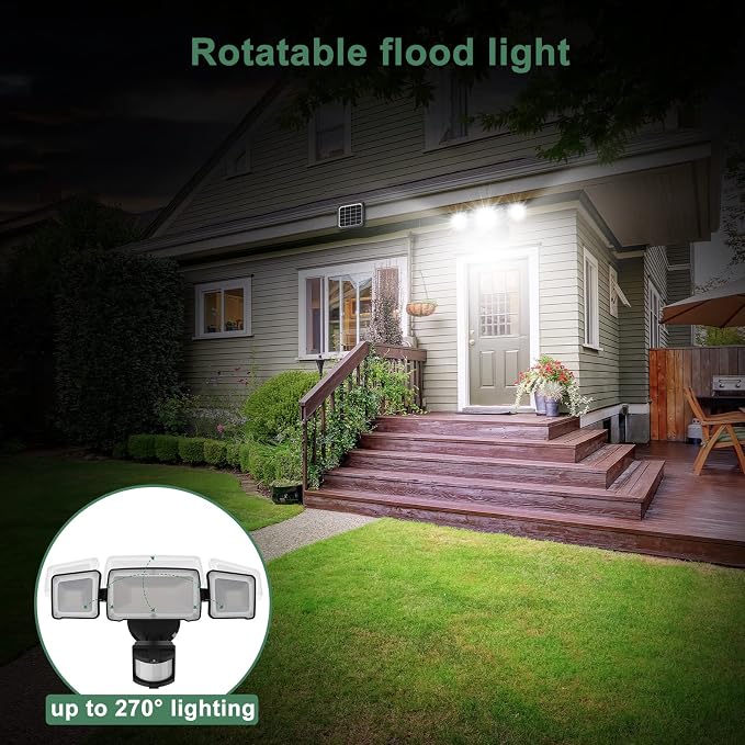 GLORIOUS-LITE Solar Security Lights 2400mAh LED Motion Sensor Light Outdoor - Image 6