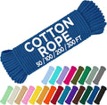 TECEUM Cotton Rope 3/16” – 50 FT – Strong All-Purpose Braided Rope – Natural by TECEUM