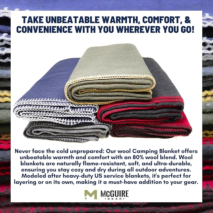 M MCGUIRE GEAR Heavy Duty Wool Blanket, and First Aid Use – Mil-Spec, Fire - Image 4