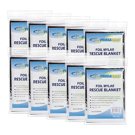 Primacare CB-6841-CS Emergency Foil Mylar Thermal Blanket - Image 10